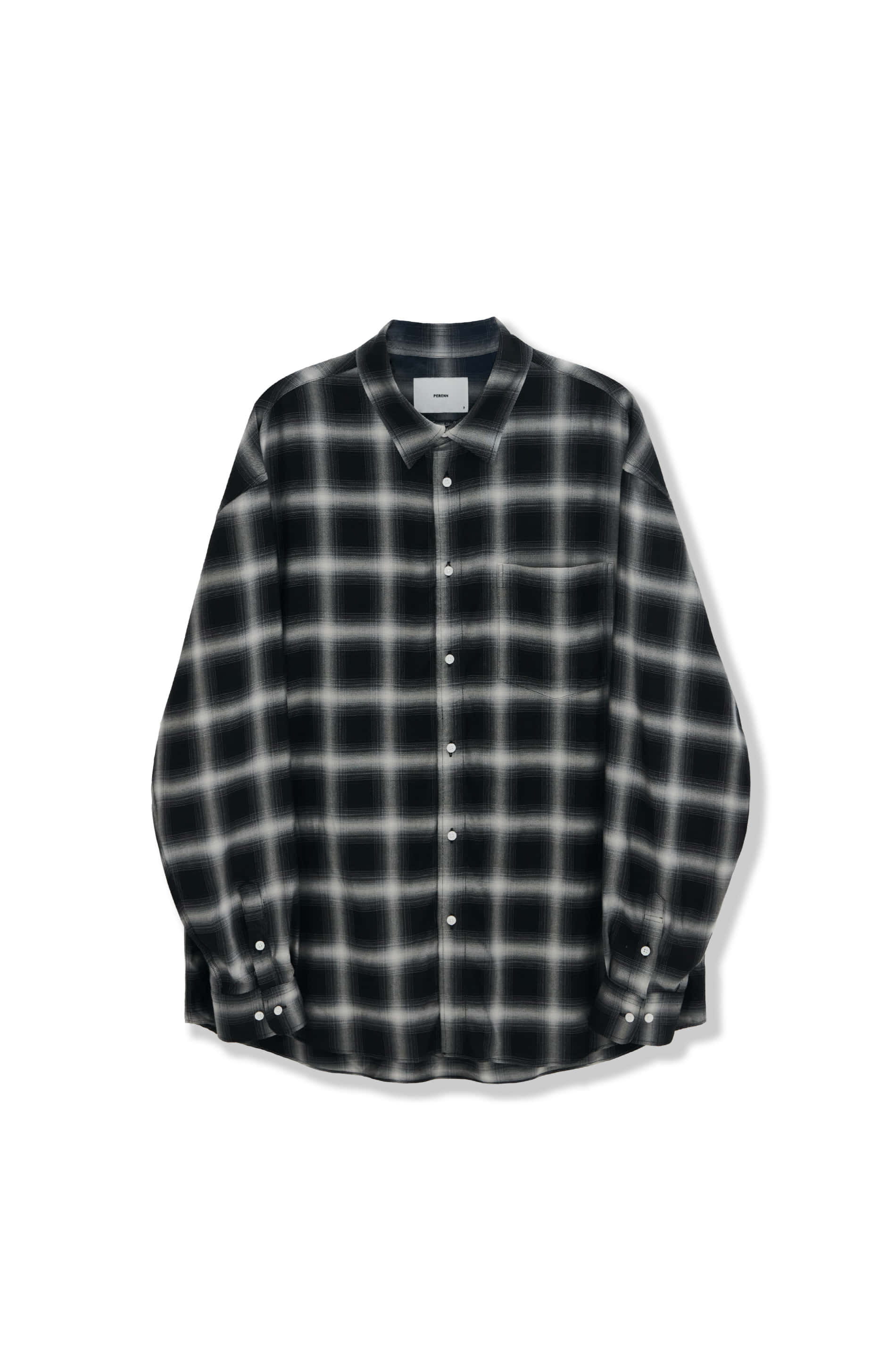22&#039;AW relaxed shirts_check black