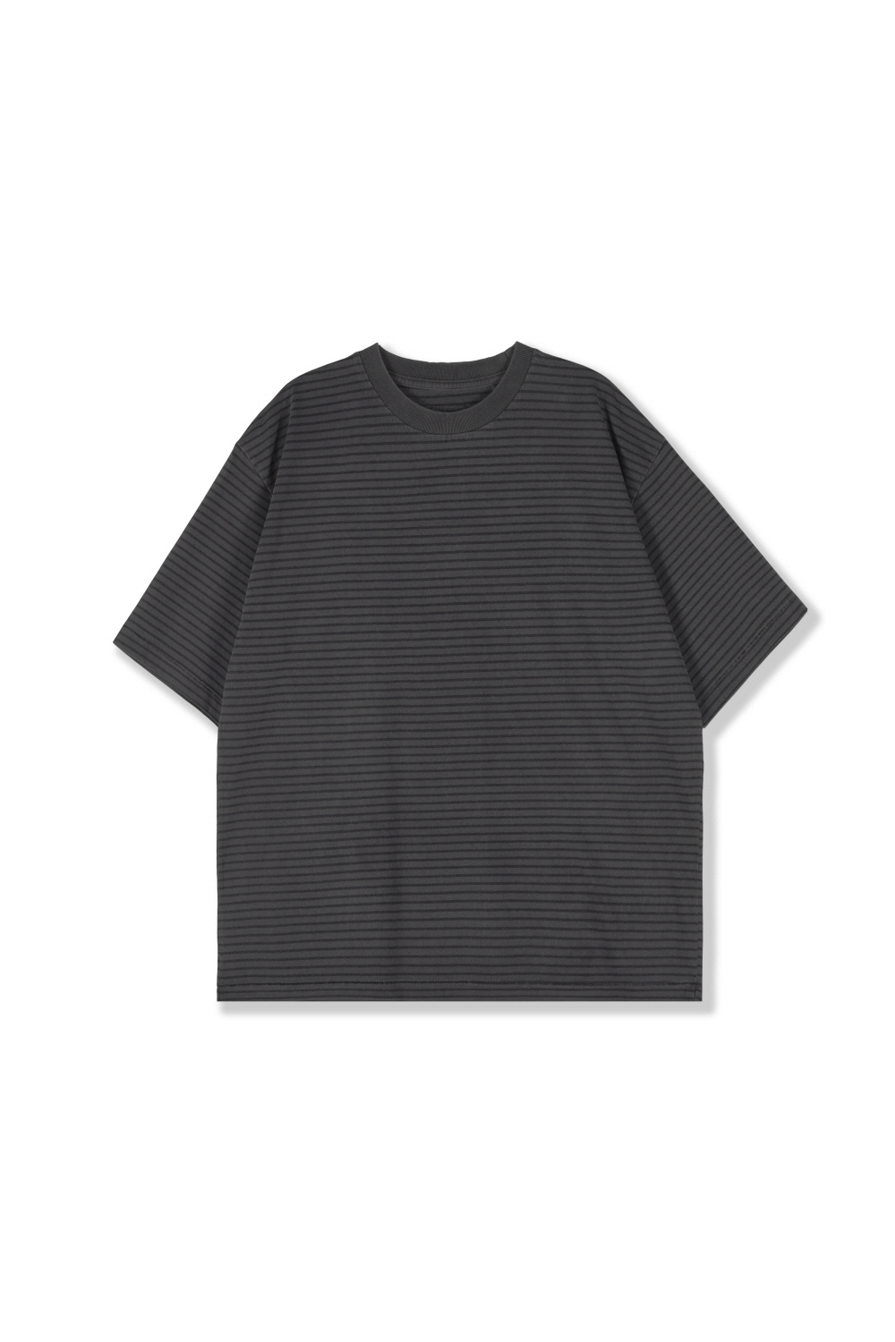 [24&#039;SS] pigment dyed 1/2 T-shirts_charcoal black stripe